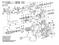 Bosch 0 603 163 742 CSB 650-2 RLE Percussion Drill 240 V / GB Spare Parts CSB650-2RLE